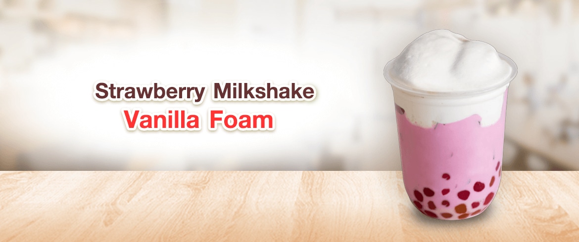 Strawberry Milkshake Vanilla Foam