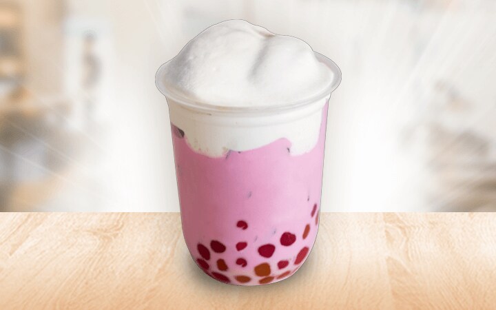 Strawberry Milkshake Vanilla Foam