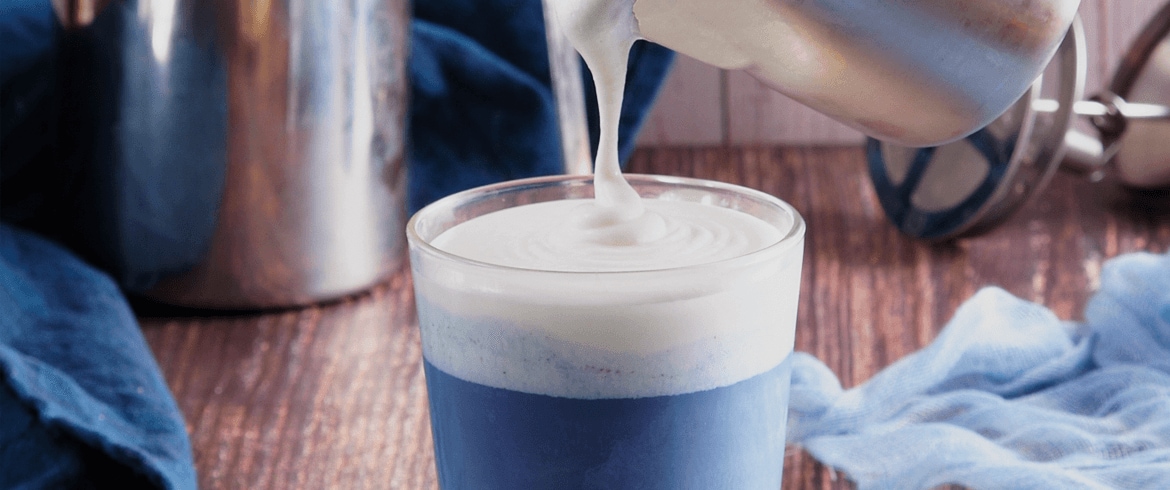 Butterfly Pea Latte Coconut Cream Foam