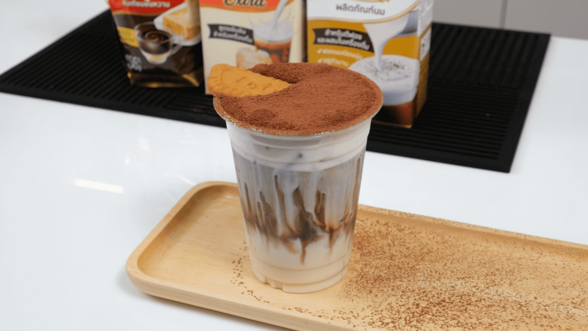 ขั้นตอนการทำเมนู ทีรามิสุลาเต้ จากผลิตภัณฑ์ตรานกเหยี่ยว ฟอลคอน