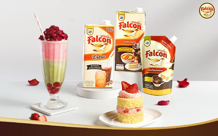 แจกสูตรเซ็ตเมนูสีชมพูขายดีวาเลนไทน์ จากผลิตภัณฑ์ ตรานกเหยี่ยว ฟอลคอน